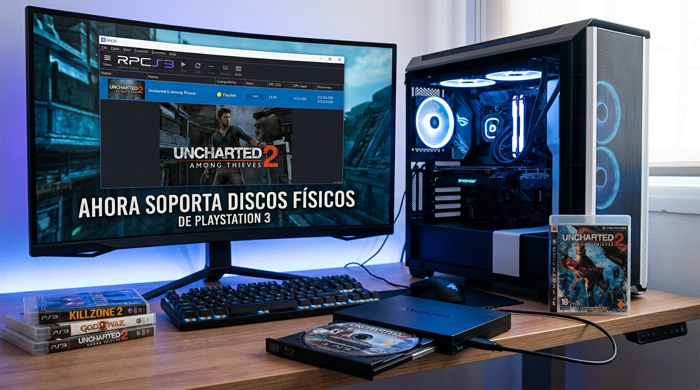 RPCS3 ya permite jugar tus discos físicos de PS3 directamente en PC